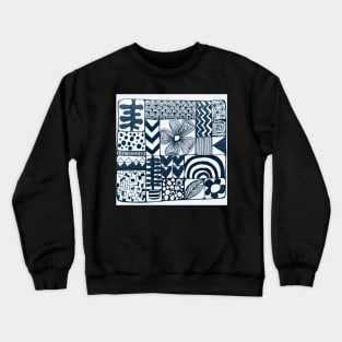 Black pattern doodle design Crewneck Sweatshirt